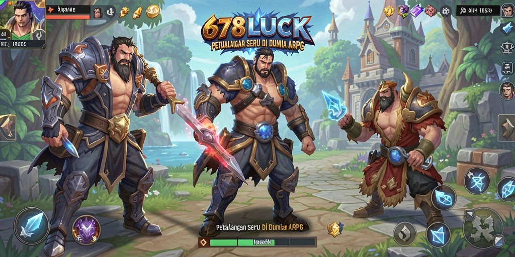 Gambaran gameplay seru dalam 678LUCK, menunjukkan aksi pertempuran ARPG.
