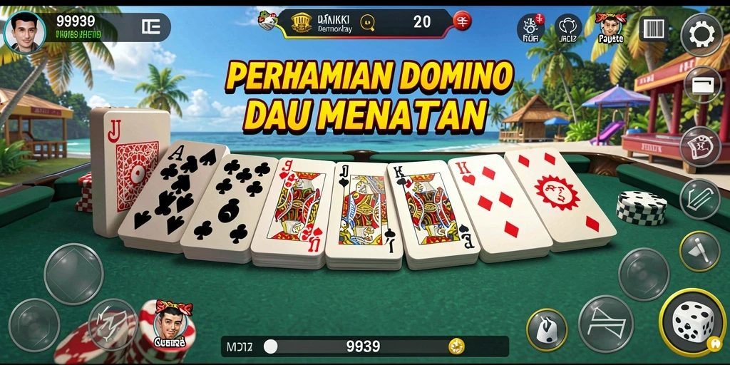Screenshot gameplay 9939 menampilkan aksi seru permainan Domino.