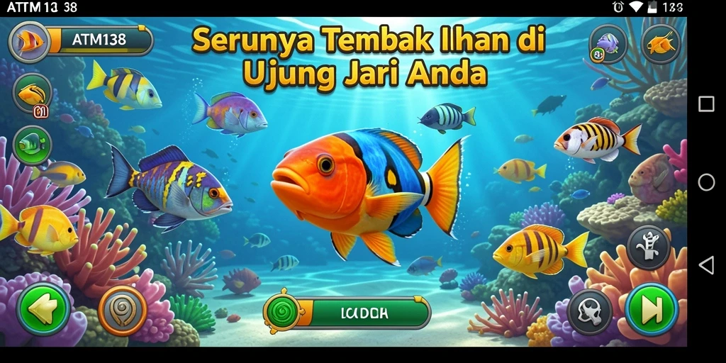 Tampilan gameplay seru saat menangkap ikan di ATM138.