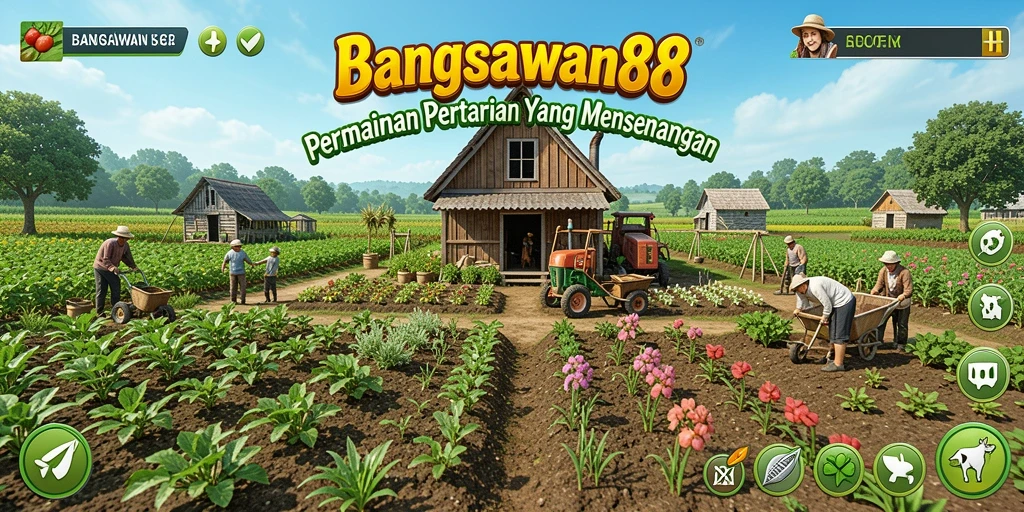 Tampilan screenshot BANGSAWAN88 menampilkan aktivitas pertanian yang seru.