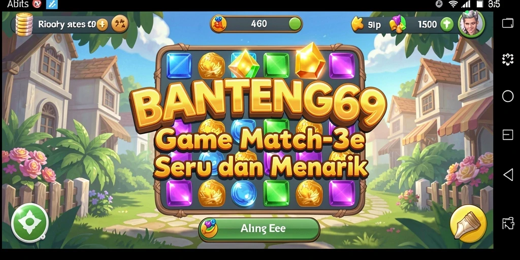 Tampilan gameplay BANTENG69 dengan kombinasi warna yang menarik.