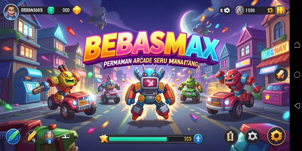 Tampilan gameplay seru dan menantang dari BEBASMAX.