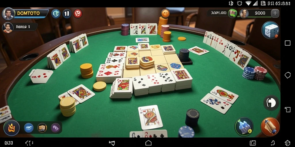 Tampilan gameplay seru dari game Gaple DOMTOTO.