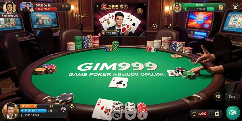 Tampilan gameplay Poker yang menarik di GIM999.