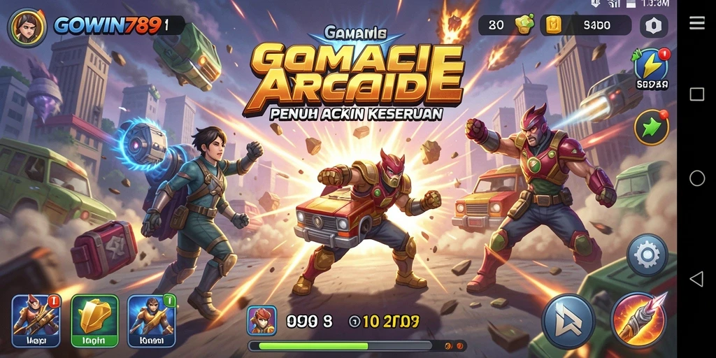 Tangkapan layar utama GOWIN789 menampilkan gameplay menarik dari tingkat keseruan arcade.