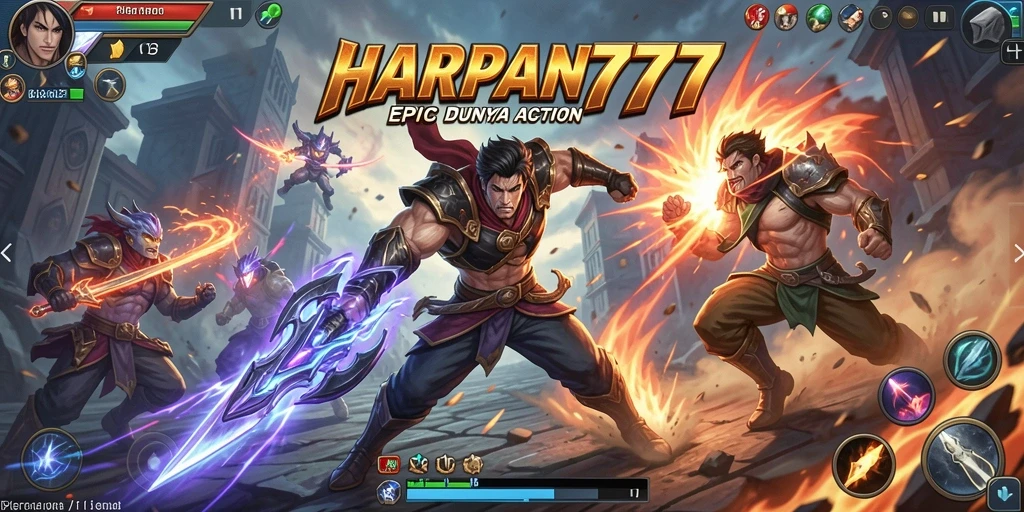 Tampilan aksi seru dalam gameplay HARAPAN777 yang mendebarkan.