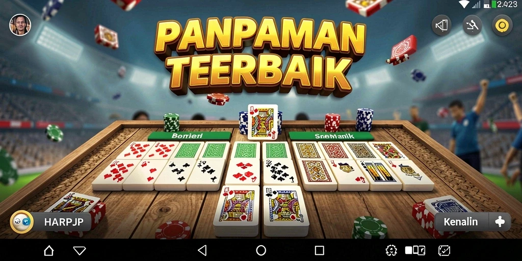 Gameplay domino menarik di HARAPJP dengan berbagai fitur seru.