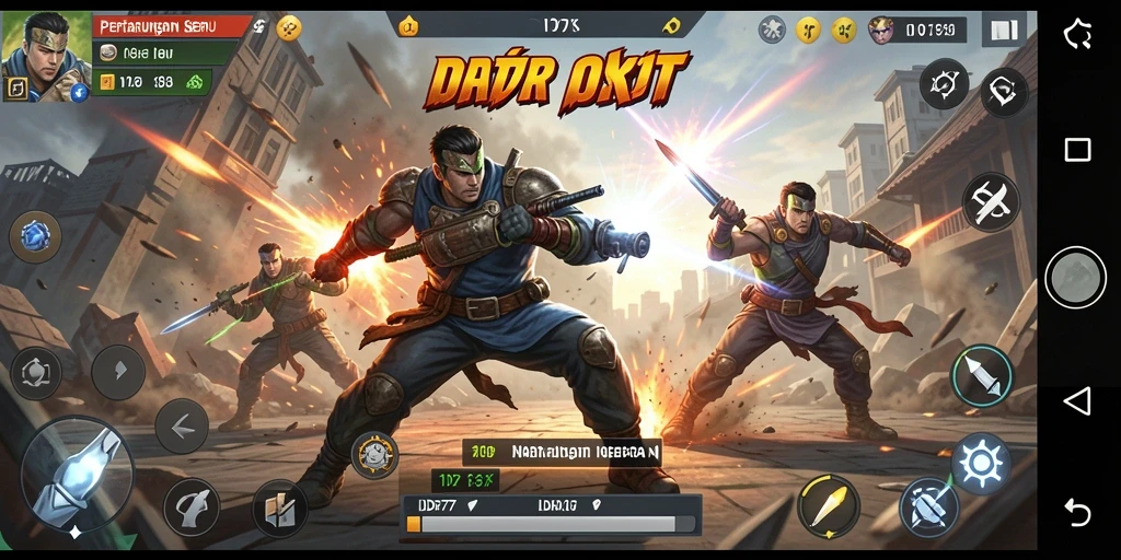 Tangkapan layar menunjukkan aksi mendebarkan dari gameplay IDR77.