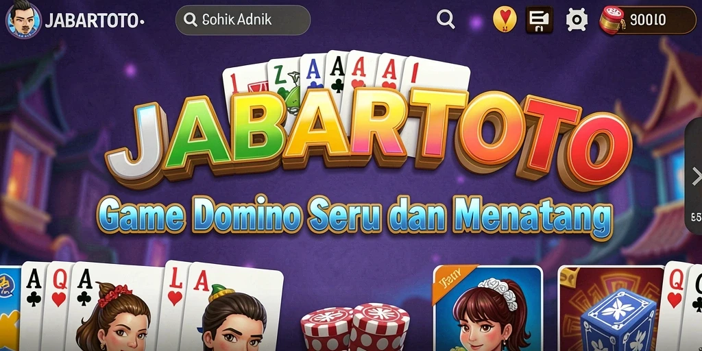 Tampilan seru gameplay Domino di JABARTOTO.