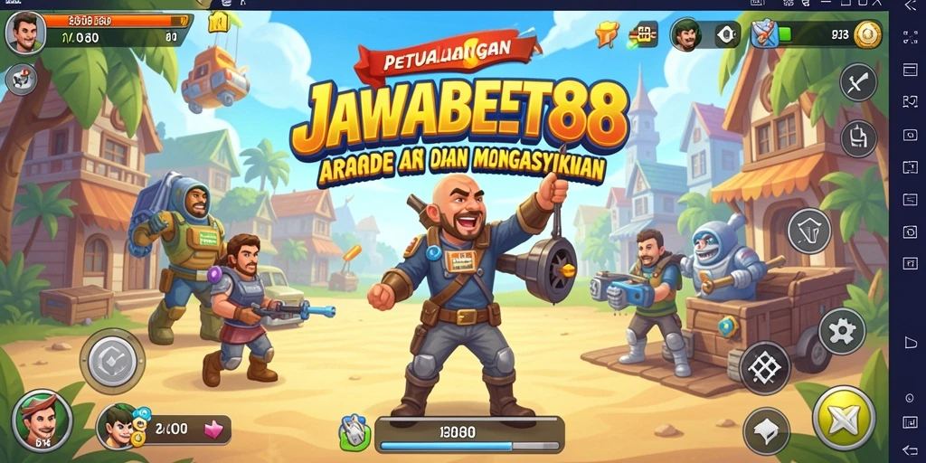 Tampilan gameplay JAWABET88 yang penuh warna dan menantang.