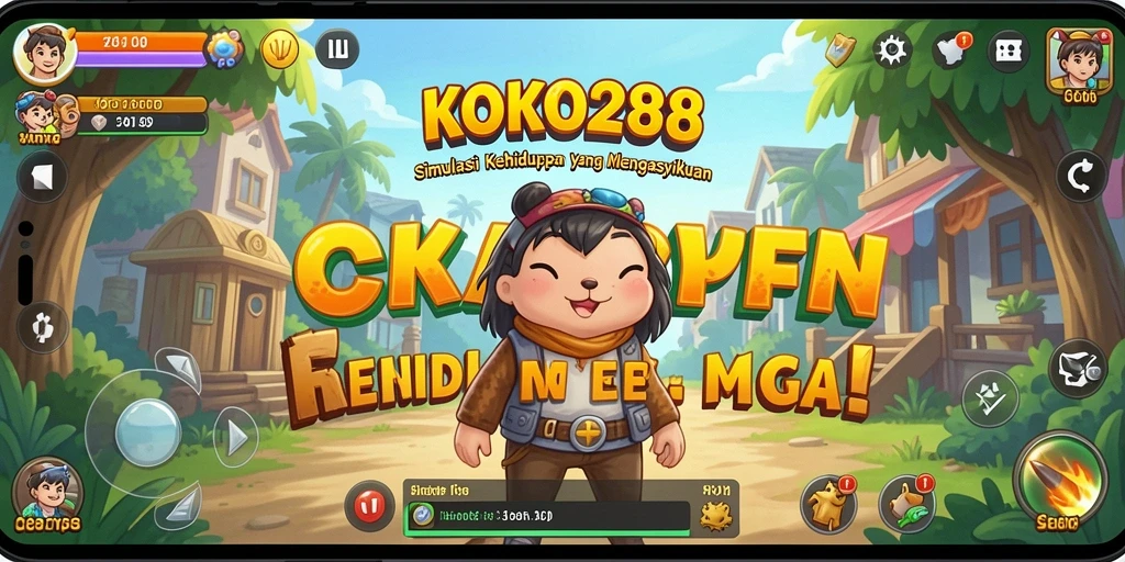 Tampilan gameplay KOKO288 yang menampilkan interaksi dan kustomisasi karakter.