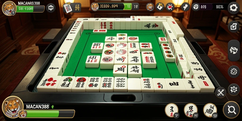 Screenshot gameplay Mahjong yang menarik dari MACAN388.
