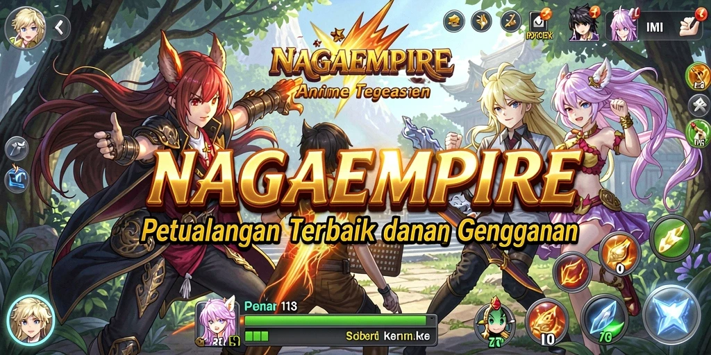 Tampilan gameplay NAGAEMPIRE yang menarik dan dinamis.