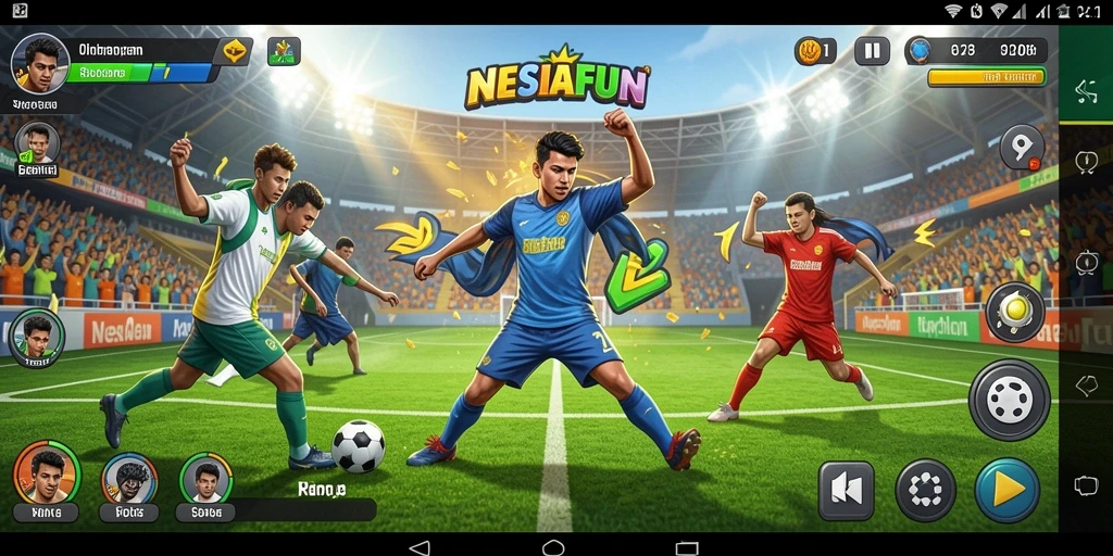 Tampilan gameplay seru dari NESIAFUN dalam aksi olahraga.