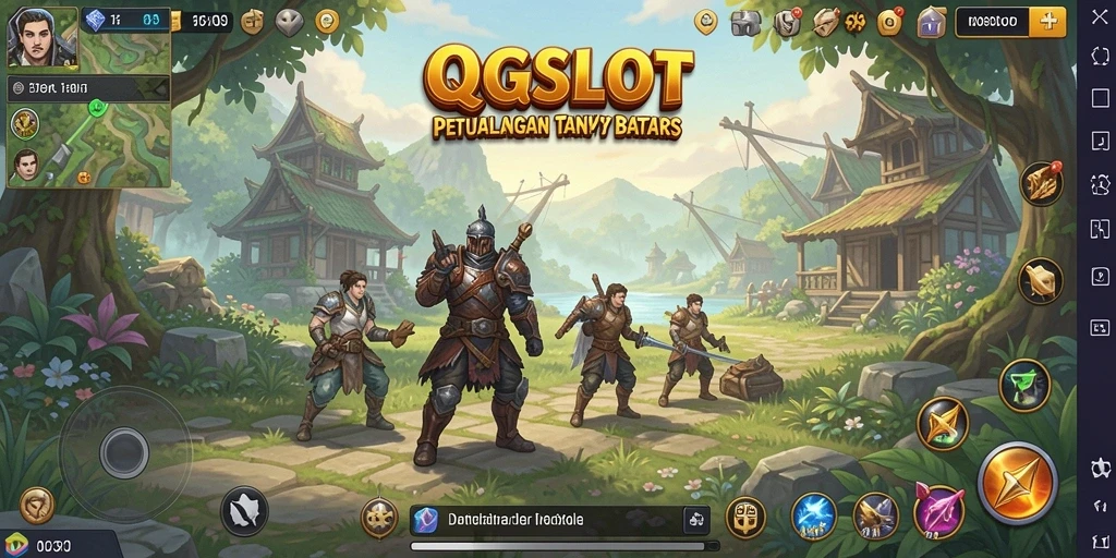 Tampilan gameplay QQSLOT dengan aksi di dunia terbuka yang luas.