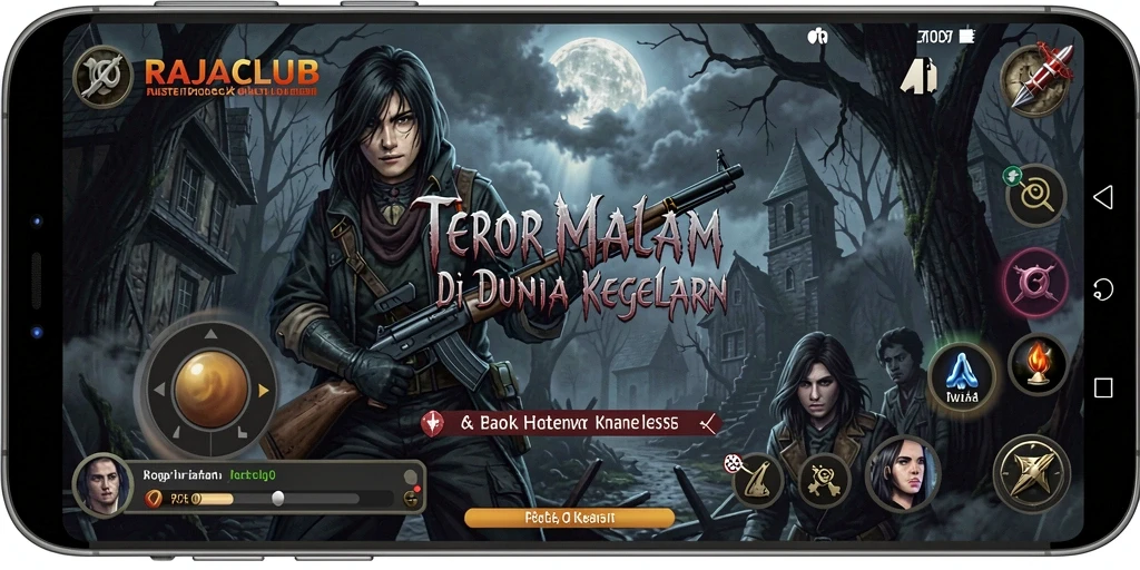 Screenshot RAJACLUB menampilkan ketegangan gameplay horor.