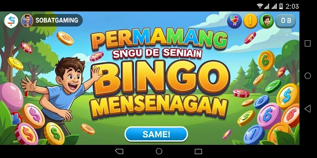 Tampilan gameplay seru sobatgaming dalam permainan Bingo yang menarik.