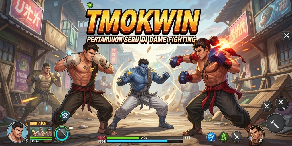 Tampilan gameplay menarik dari TMOKWIN dalam pertarungan Fighting.