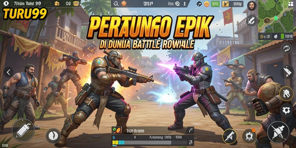Tampilan gameplay seru di TURU99 Battle Royale.