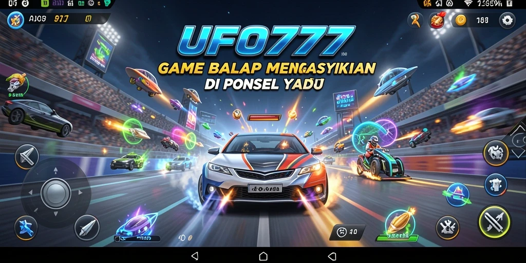 Screenshot gameplay UFO777 menampilkan balapan yang seru dan grafis menakjubkan.