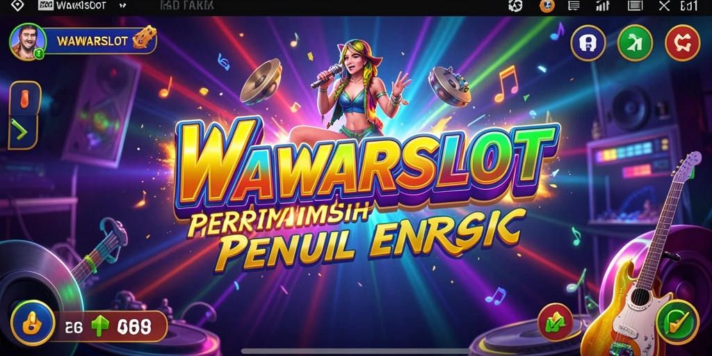 Screenshot gameplay WAWARSLOT menampilkan interaksi seru dengan musik.