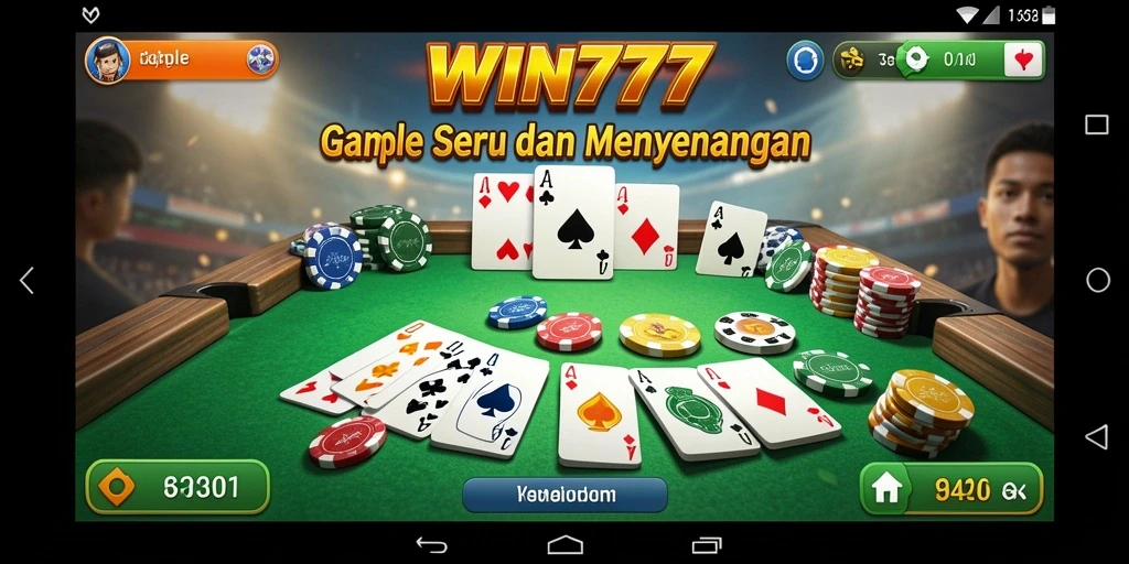Tampilan gameplay seru dalam permainan Gaple.